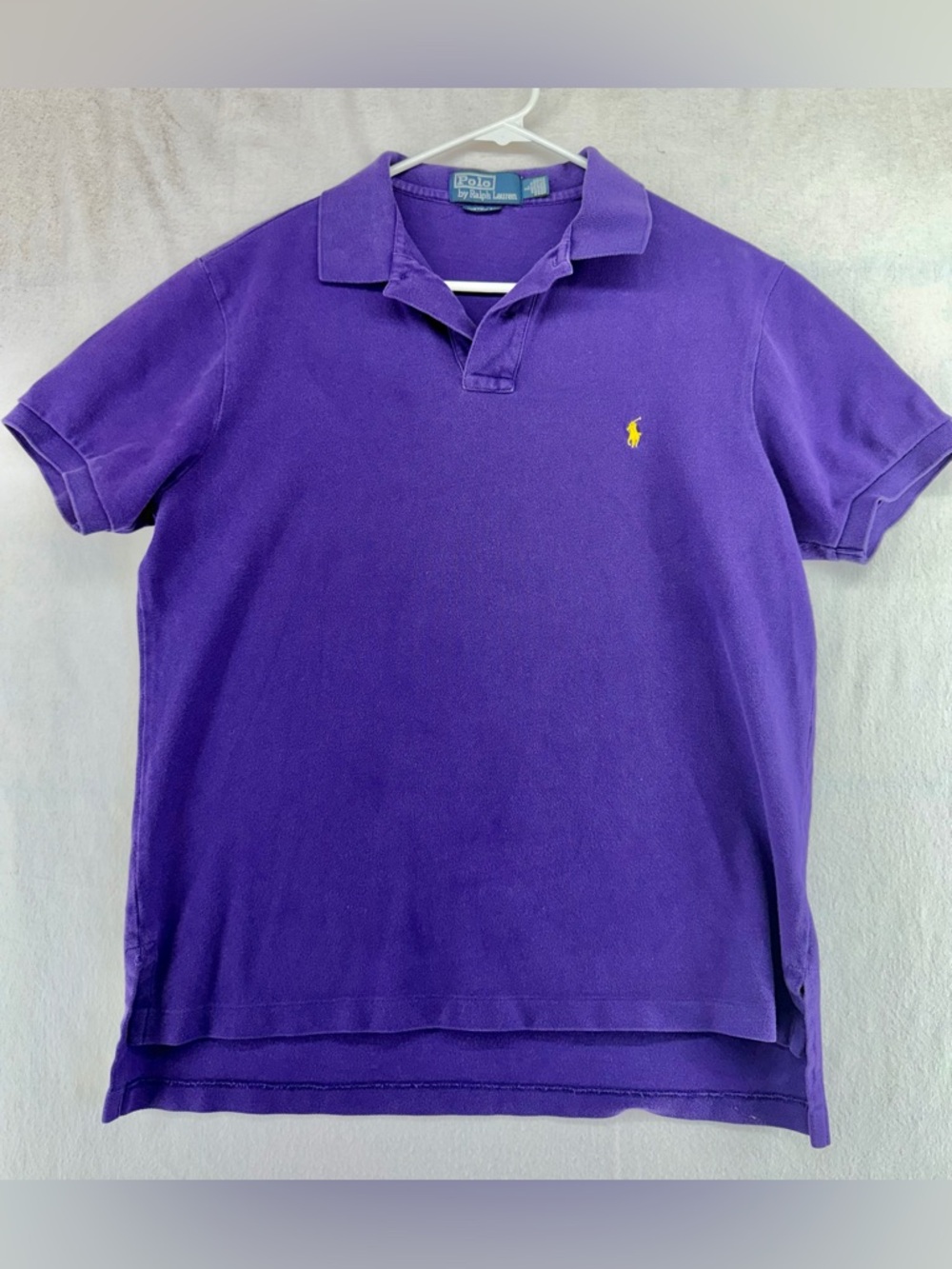Polo Ralph Lauren Mens Deep Purple Pony Polo Shirt size L Cotton